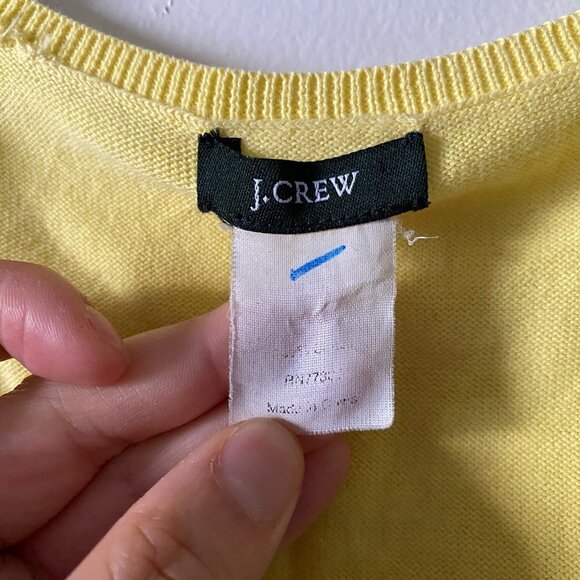 ☀️ J CREW Yellow Argyle Sweater Vest Small Y2K Preppy School Casual Girl Cute - Picture 2 of 7